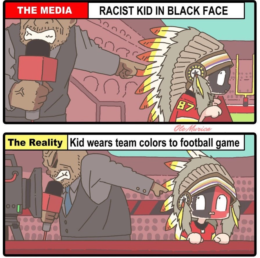 Blackface Chiefs Fan meme