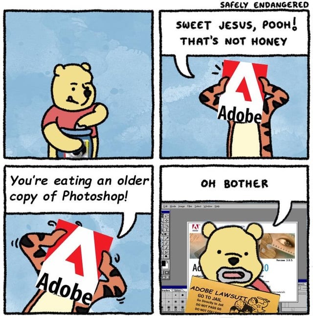Adobe lawsuit meme