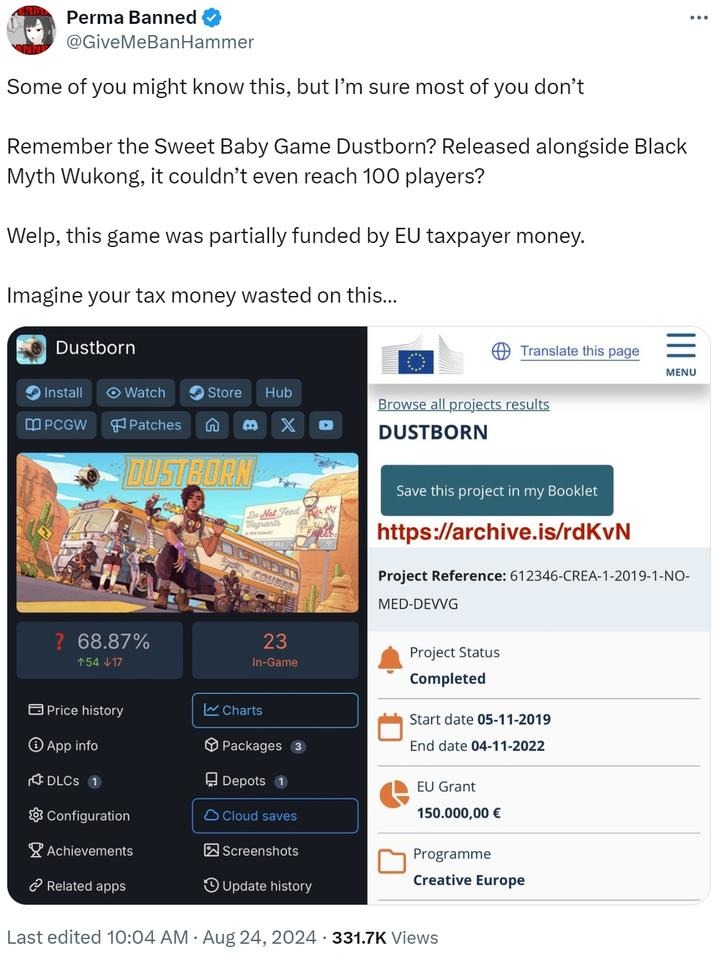 Dustborn stats meme