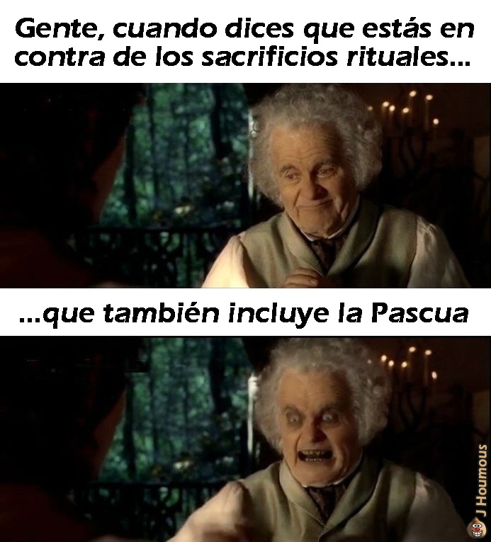 Sacrificio ritual de animales - meme