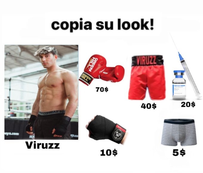 Copia el look de Viruzz en las veladas de boxeo - meme