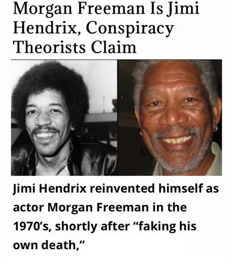 Morgan Freeman is Jimi Hendrix - meme