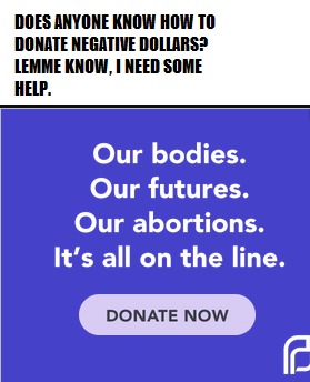 How do I donate negative money? - meme