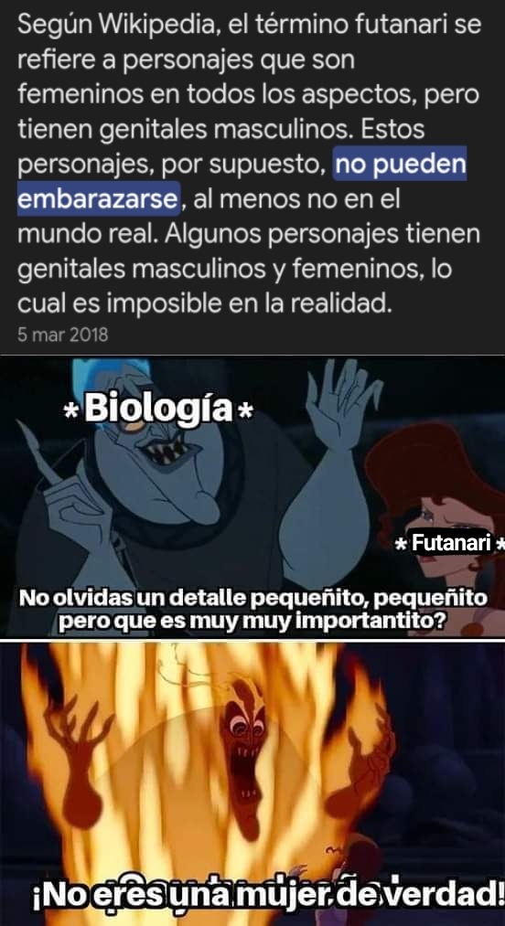 Por eso las futanaris no existen xd - meme