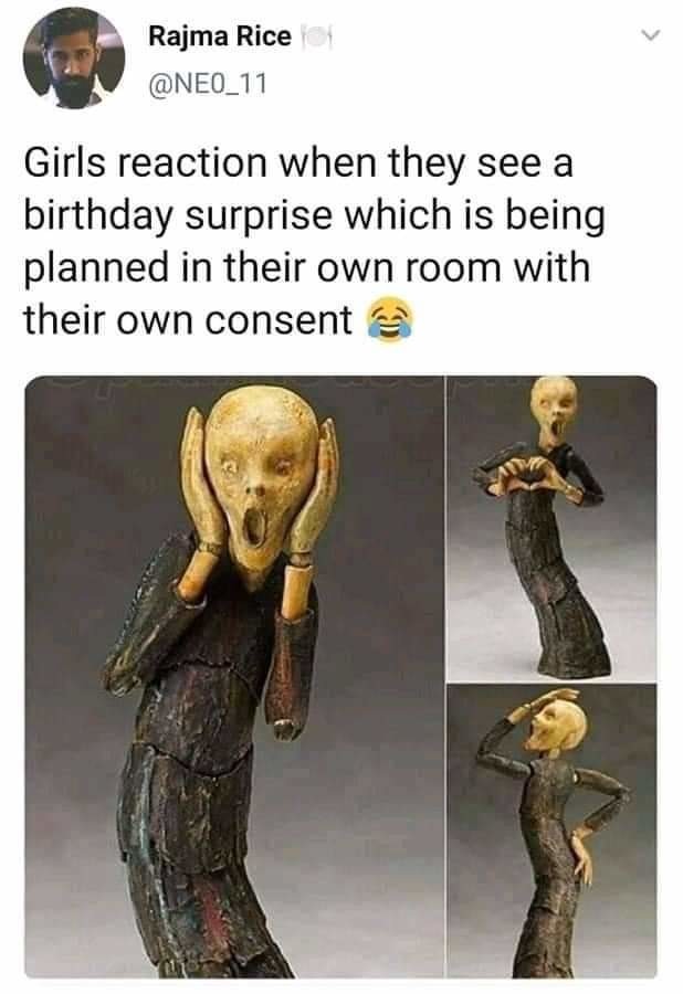 funny birthday surprise party meme
