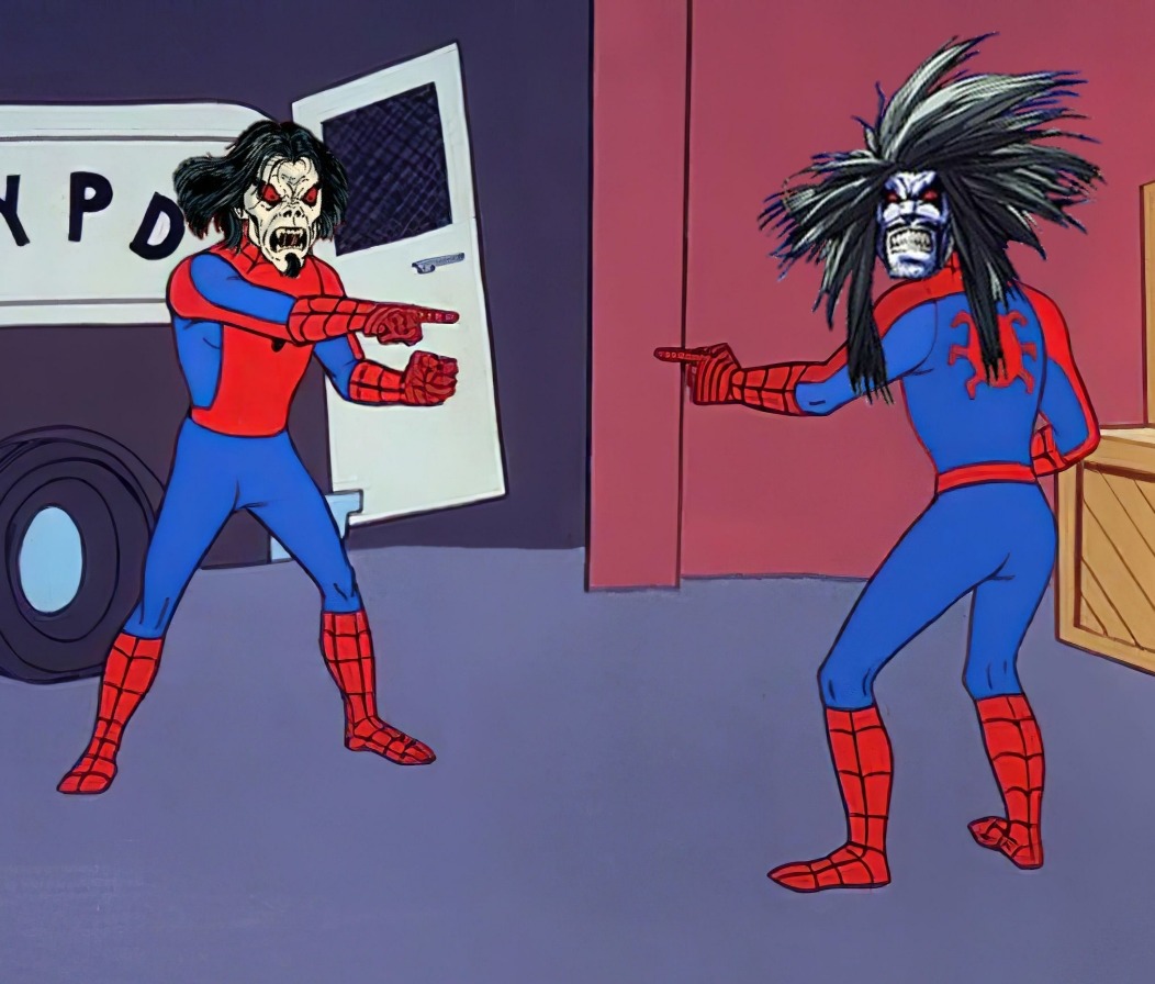 Morbius y lobo - meme