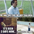 Waiting for next balloone
