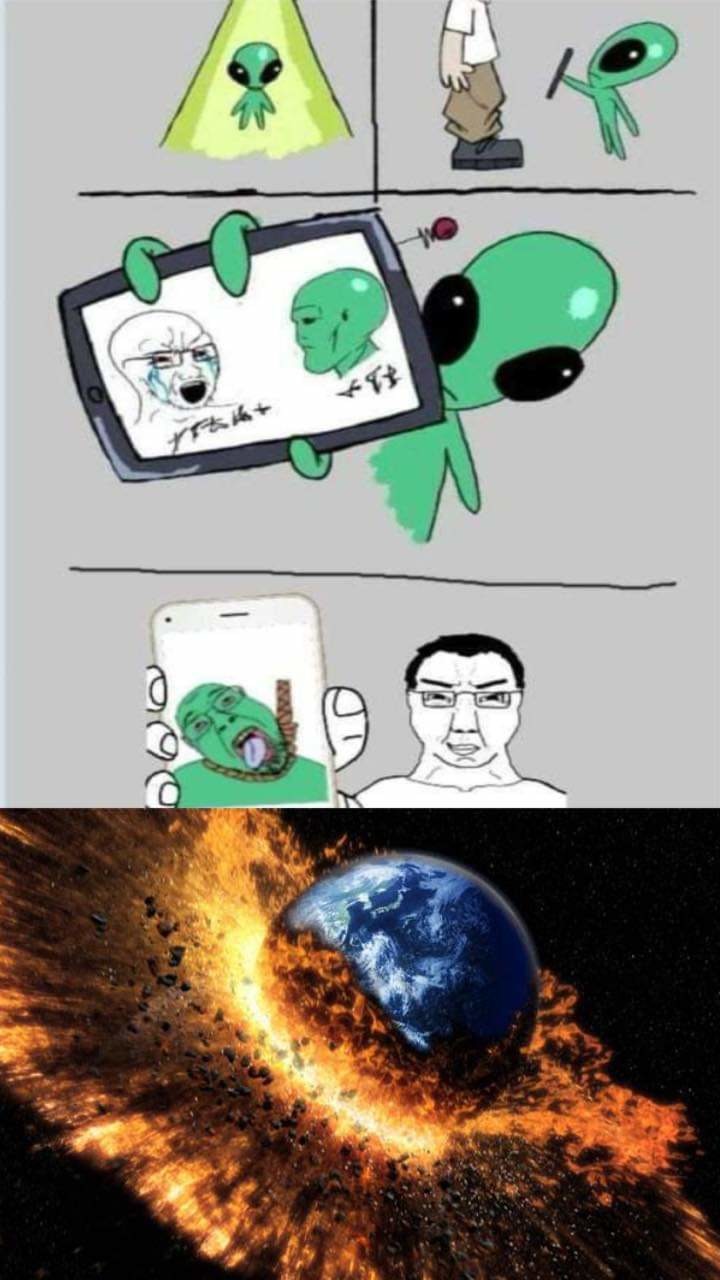 Si los aliens estuvieran en contacto con nosotros - meme