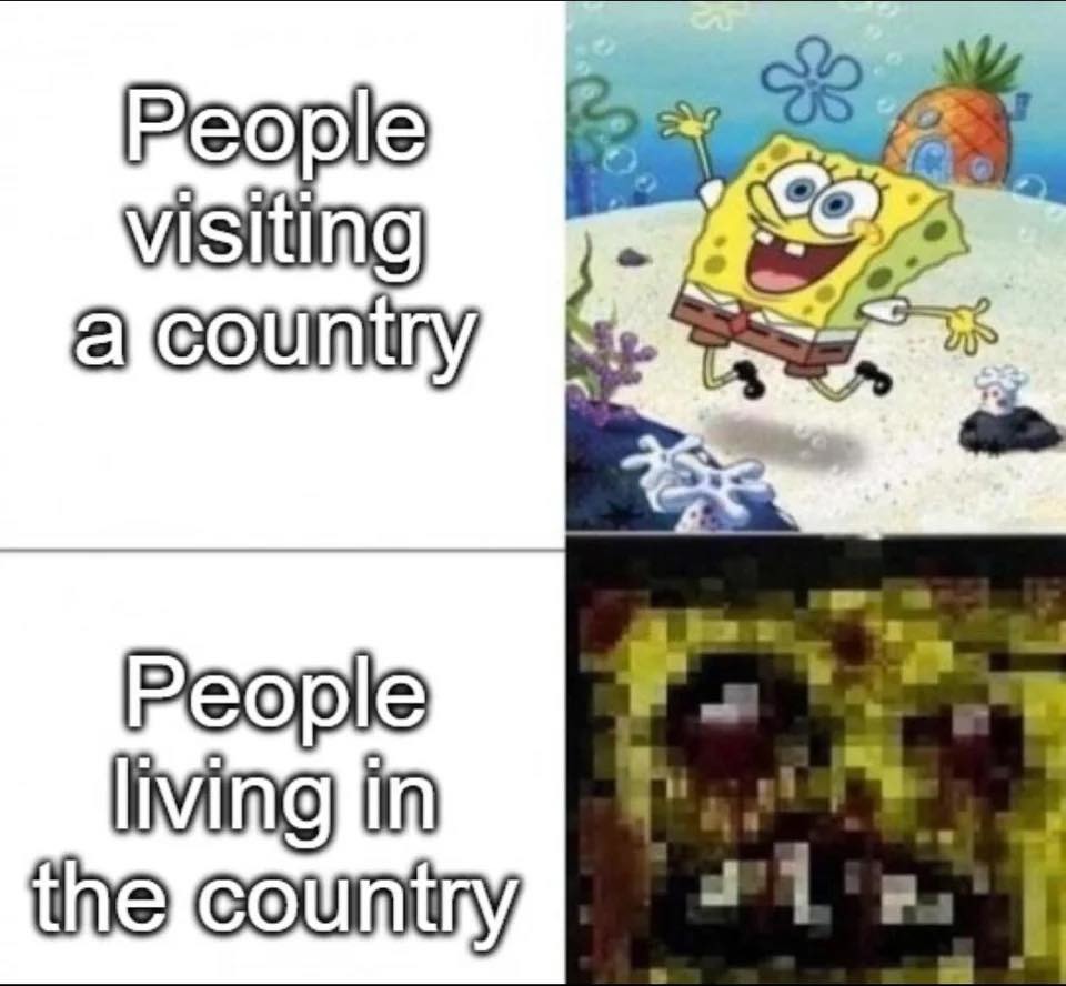 tourism in a nutshell - meme