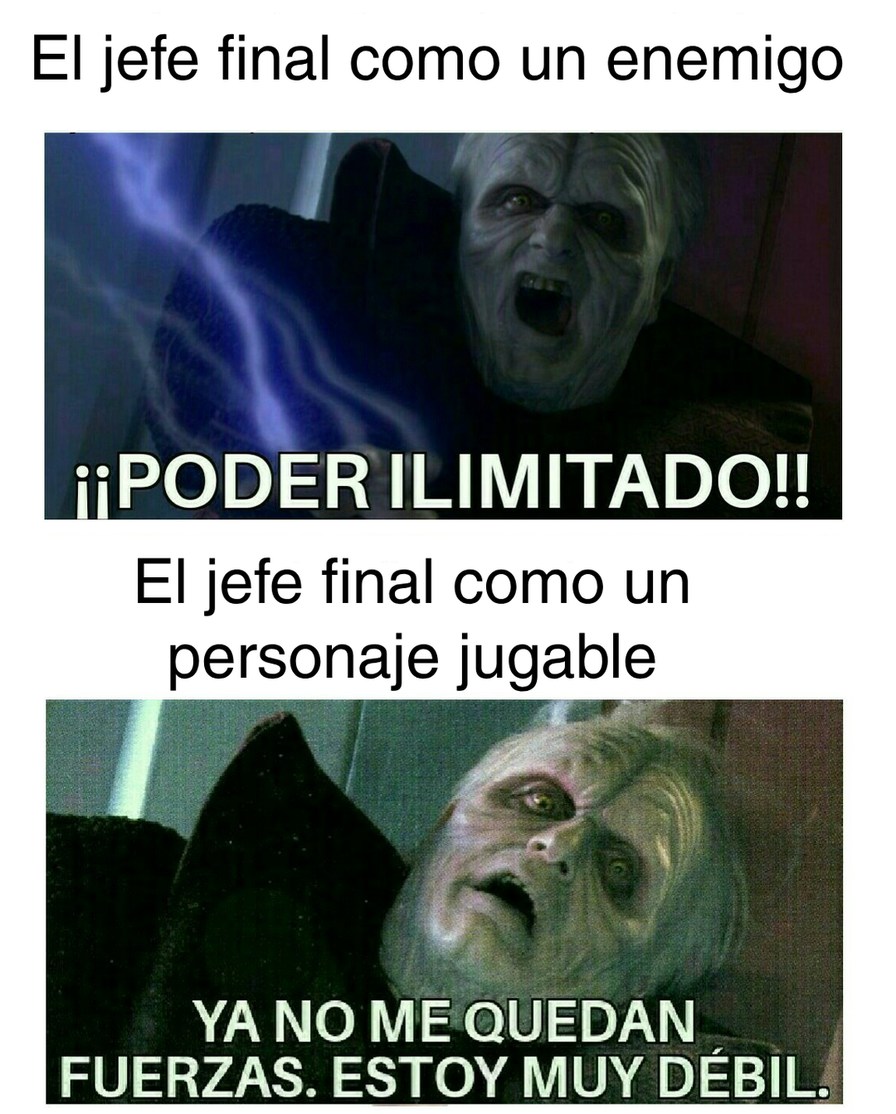 La verdad de los jefes finales de los videojuegos - meme