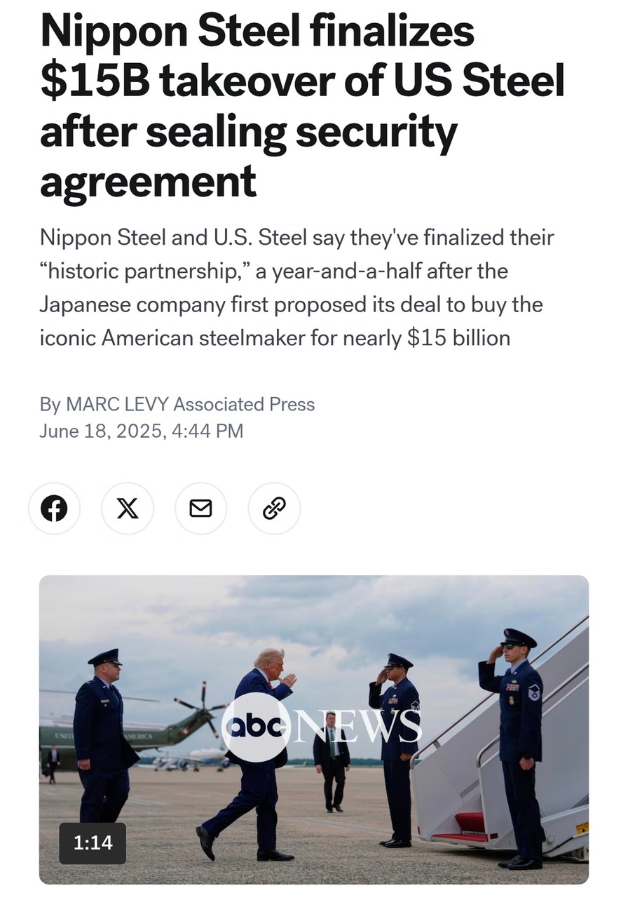 Japan just bought US Steel for $15B, it's official - meme