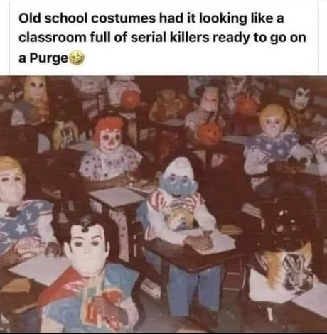 Old school Halloween costumes - meme