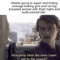 Weebs would be pretty disappointed if they actually went to Japan.