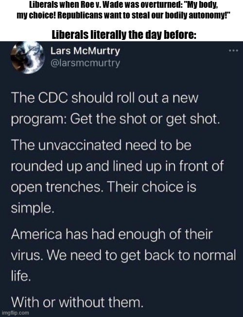 Anyone remember when the left-wing narrative suddenly reversed in a split second? - meme