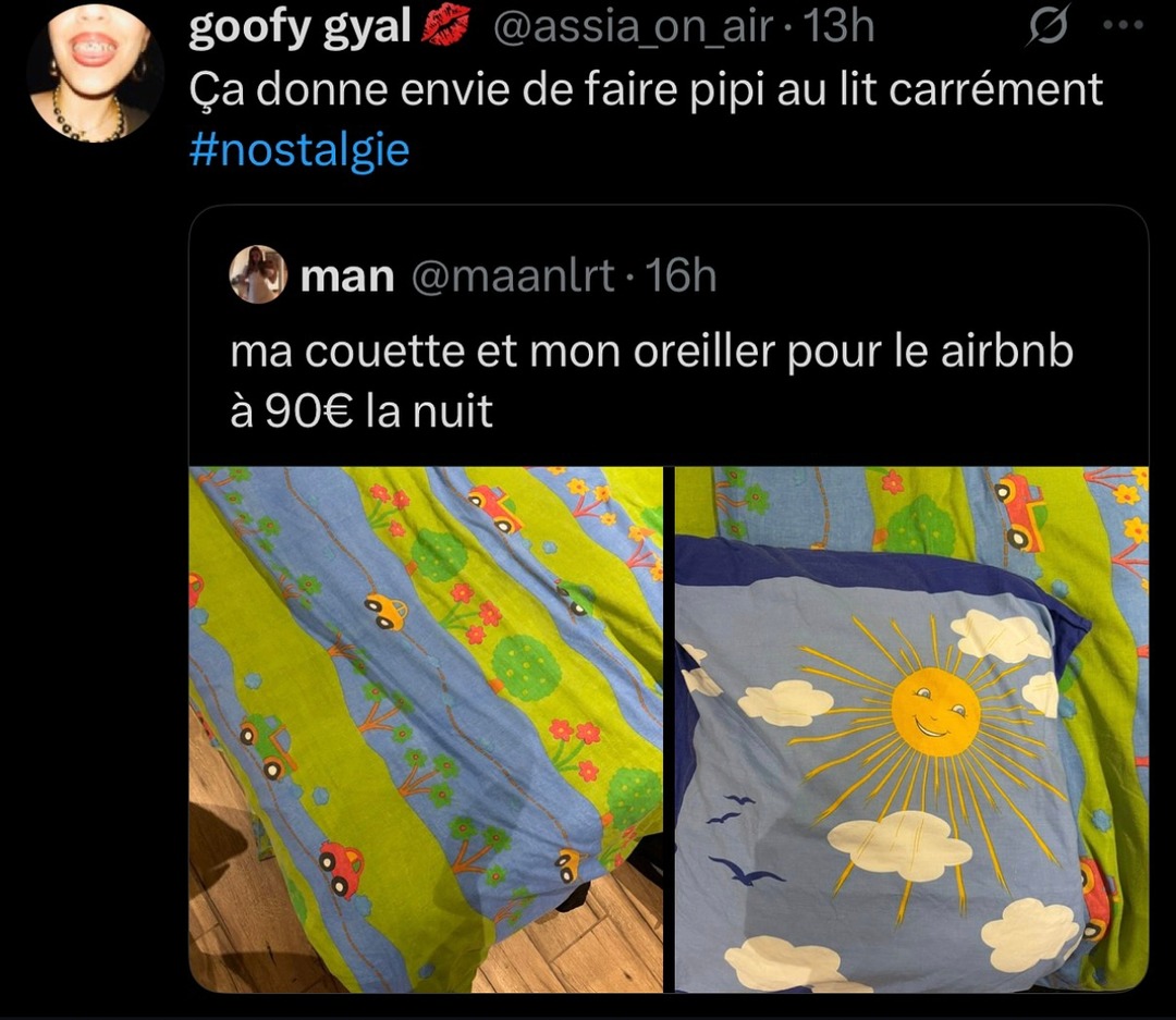 pipi au lit - meme