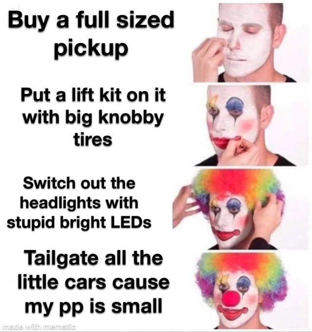 clown make up meme