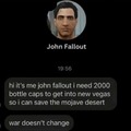 John Fallout necesita 2000 chapas