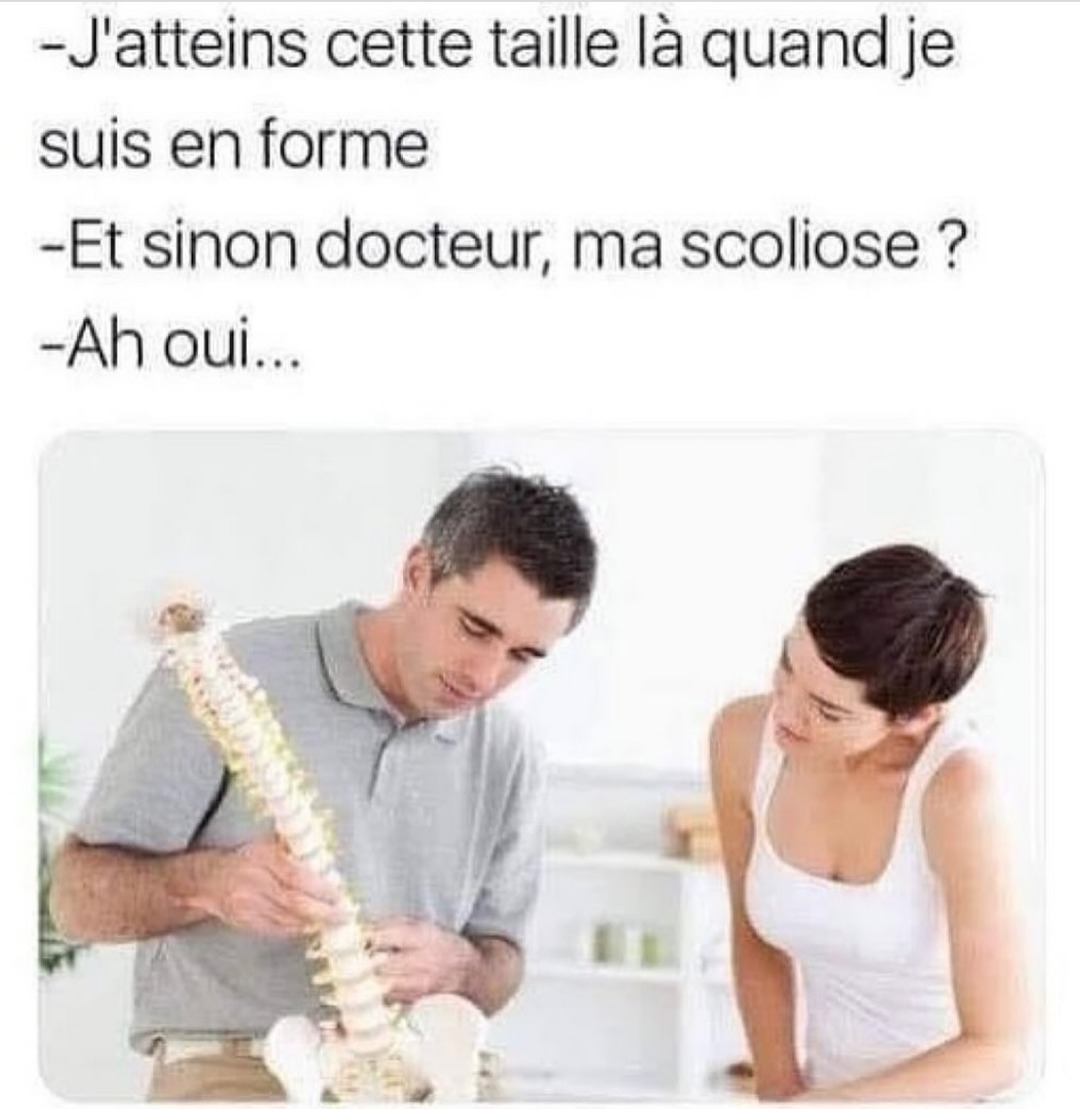 non parce que là, ma tête touche mon épaule, c'est gênant'' - meme