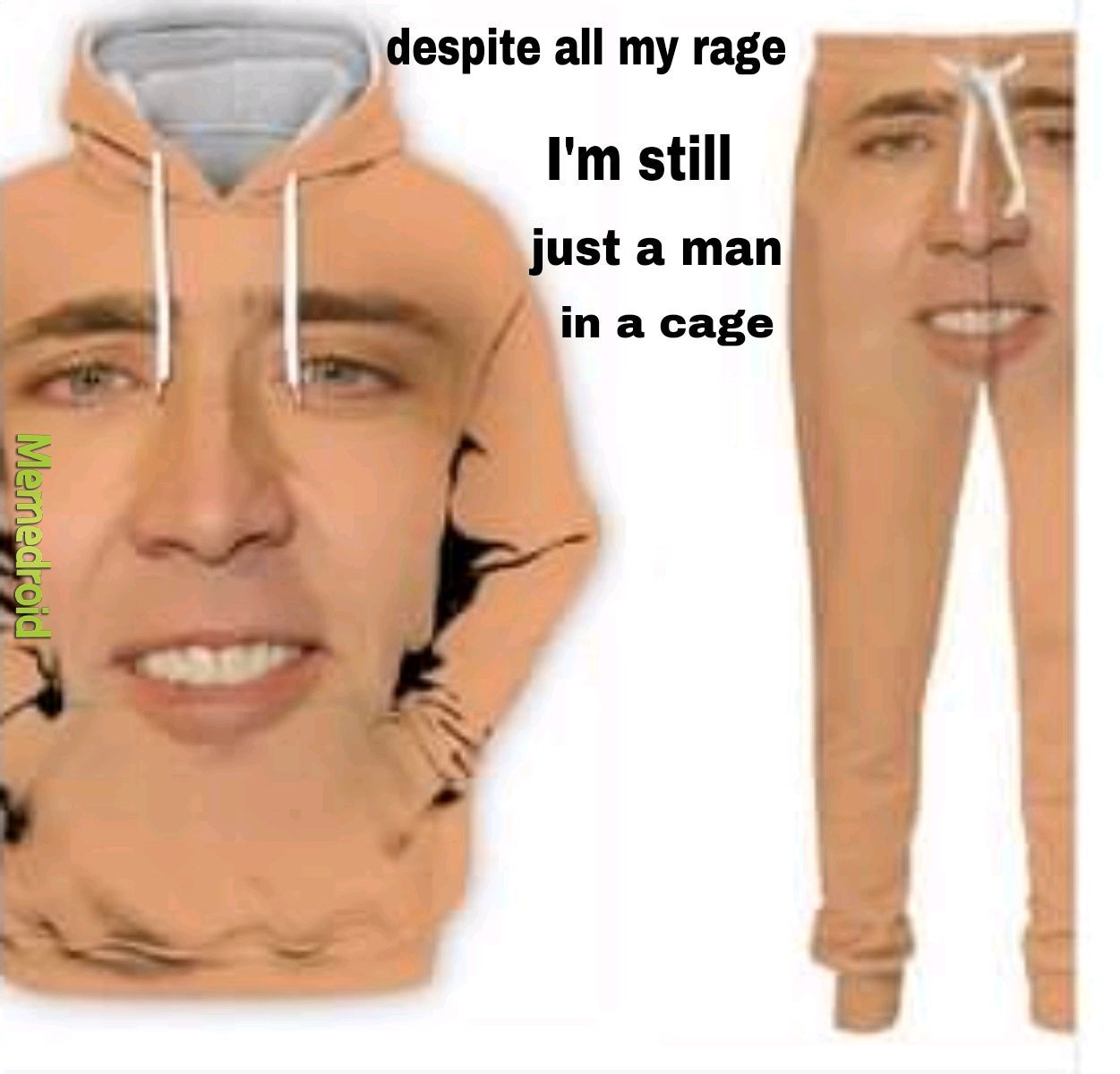Man in a cage - meme