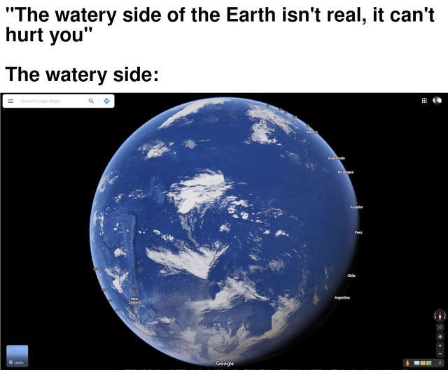 The watery side of the Earth - meme