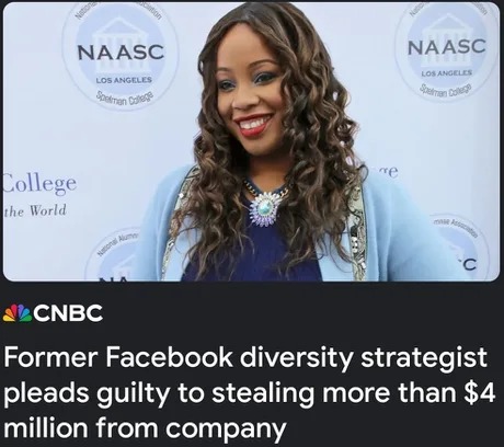 Former Facebook diversity strategist pleads guilty - meme