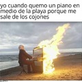 Piano en llamas
