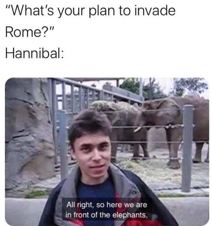 Wiping boogers on the Roman empire - meme