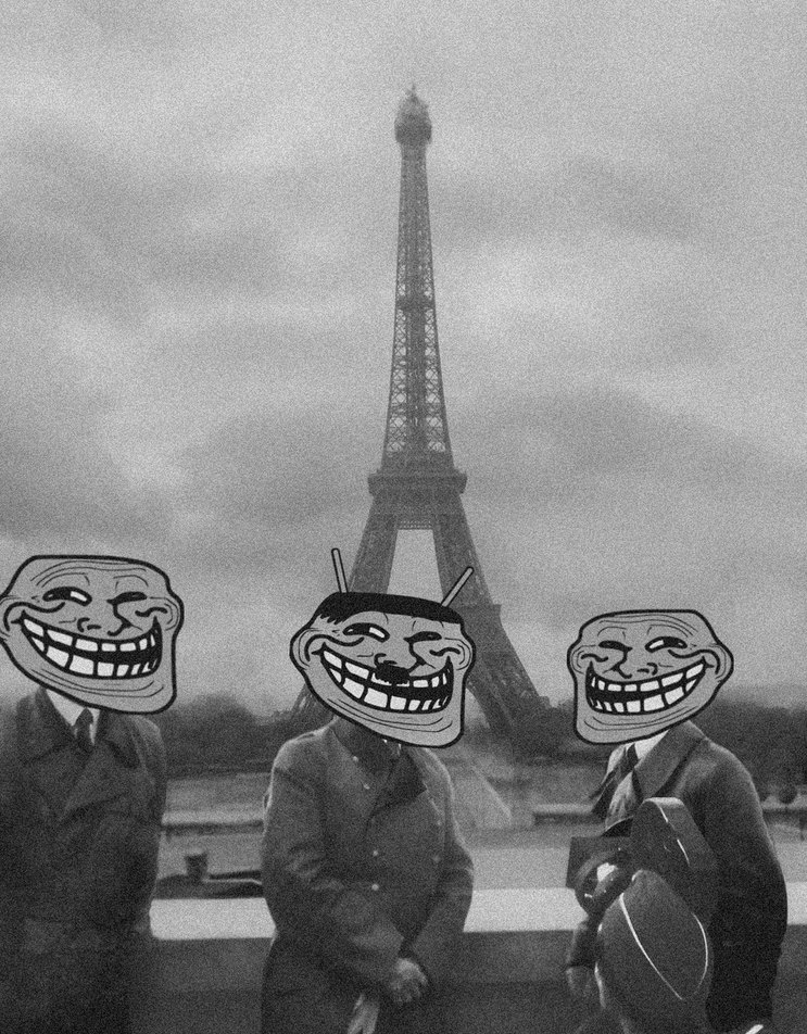 Adolf Droider en París 1940 - meme