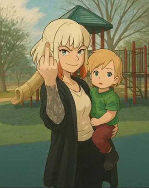 The Wife and Kid at the Park - meme