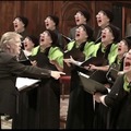 a choir of angels joyously sings