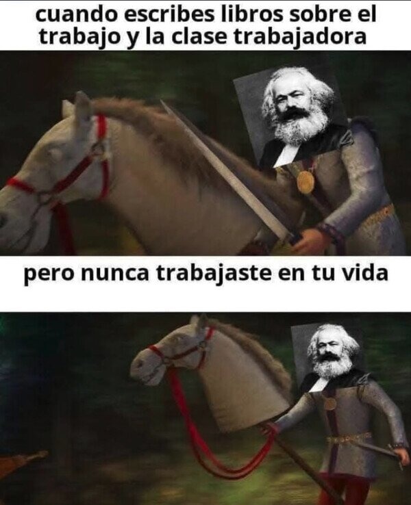 Karl Marx y su comunismo imaginado - meme
