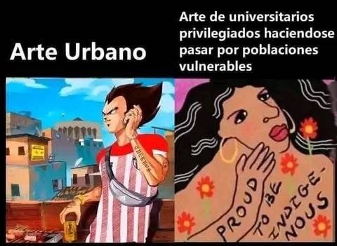Universitarios ricos jugando a hacer arte urbano - meme