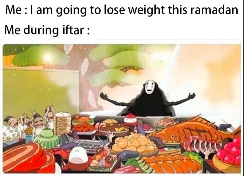 Ramadan Mubarak to you fatties - meme
