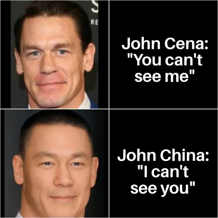 John Cena vs John China - meme
