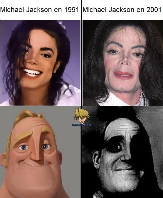 Mi reacción al ver las fotos de Michael Jackson en 2001 - meme