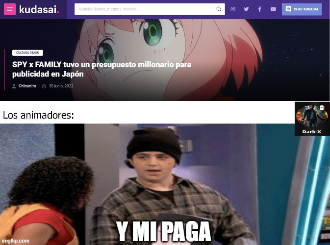 Se gastan millones de yenes en publicidad, pero le pagan una misera a los animadores de todo el anime - meme