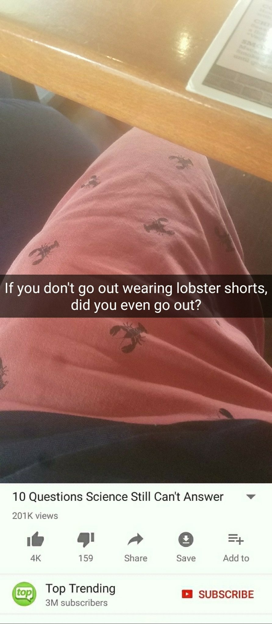 Scroll down. Lobster shorts are the shit - meme