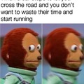 Crossing a road