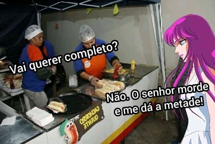 Saori e o Cachorro Quente - meme