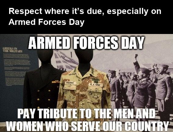 Respect to the real ones on Armed Forces Day - meme