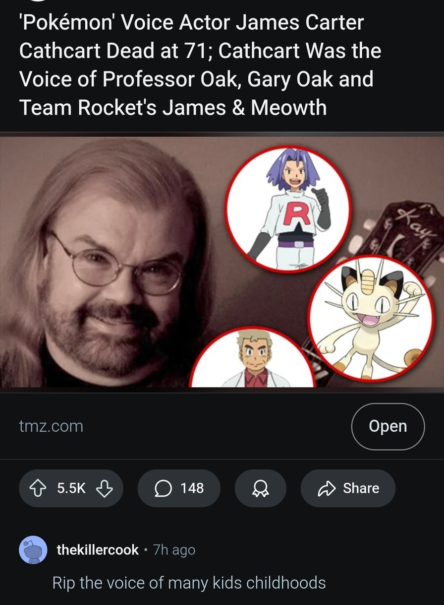 RIP James Carter Cathcart, the voice of our childhood - meme