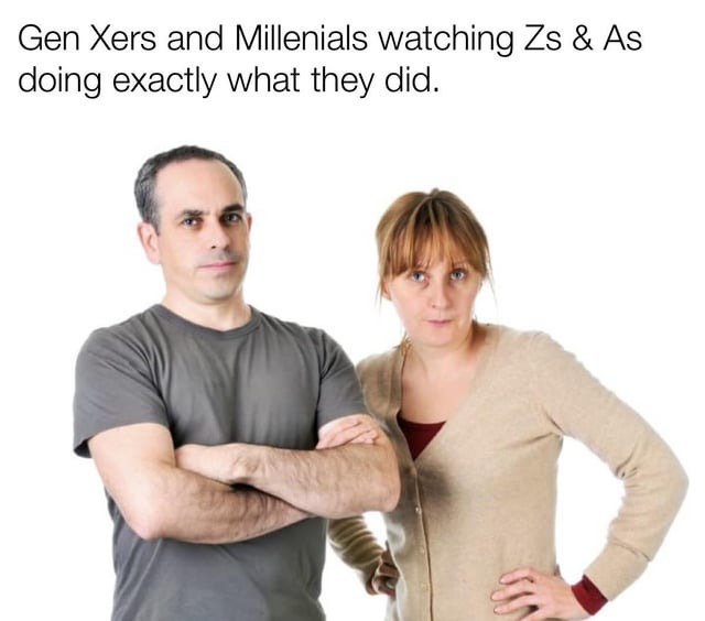 Gen X and Millennials meme