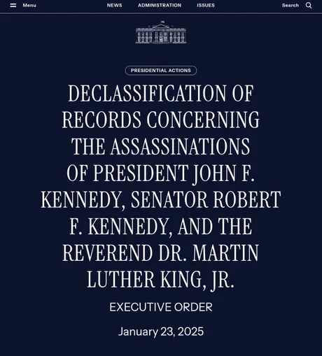 Declassification of records of JFK and MLK - meme