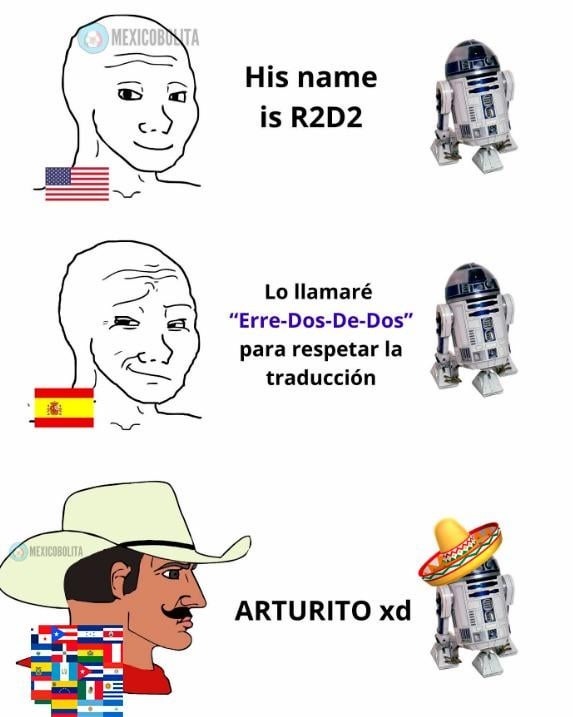 R2D2 en México es el buen Arturito xd - meme