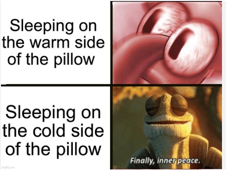 If anyone sleeps on the WARM side, comment below - meme