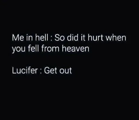 Pickup lines for Lucifer - meme