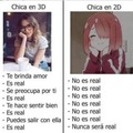 Chica en 3D vs en 2D
