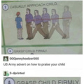 Grasp child firmly