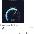 How fast you wifi is vs how stable