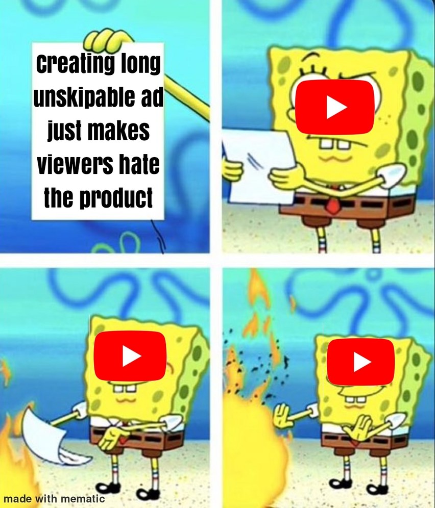 YouTube and every other site showered with ads - meme